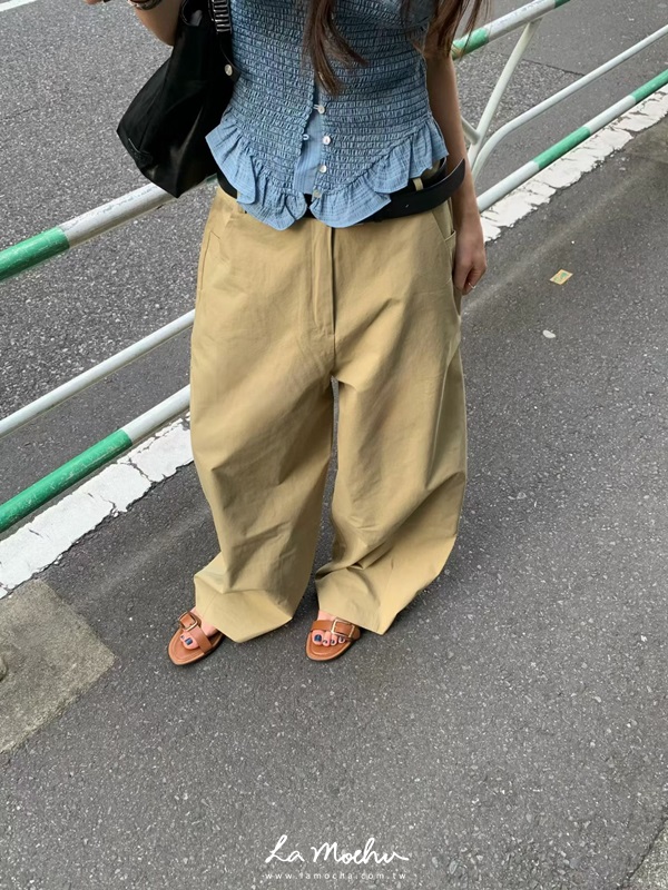 皺皺貝殼排扣鬆緊上衣(闆娘清單)